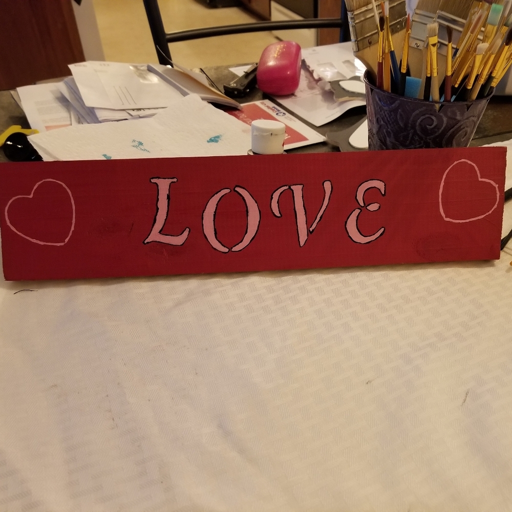 Homemade sign